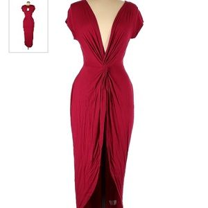 Rolla Coster red deep v dress